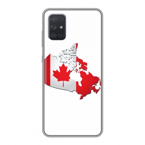Дизайнерский силиконовый чехол для Samsung Galaxy A71 Флаг Канады
