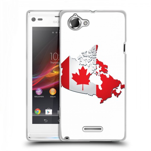 Дизайнерский пластиковый чехол для Sony Xperia L Флаг Канады
