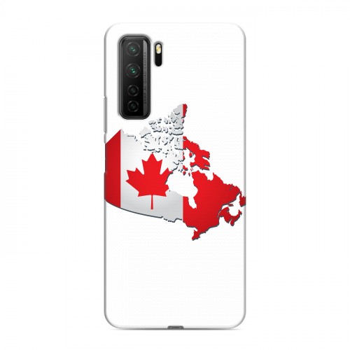Дизайнерский силиконовый с усиленными углами чехол для Huawei Honor 30S Флаг Канады
