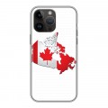 Дизайнерский силиконовый чехол для Iphone 14 Pro Max Флаг Канады