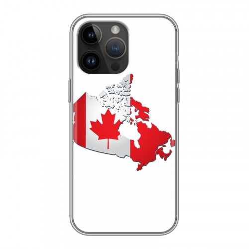 Дизайнерский силиконовый чехол для Iphone 14 Pro Max Флаг Канады