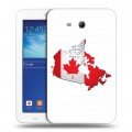 Дизайнерский силиконовый чехол для Samsung Galaxy Tab 3 Lite Флаг Канады