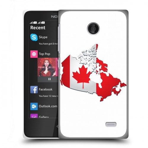 Дизайнерский пластиковый чехол для Nokia X Флаг Канады