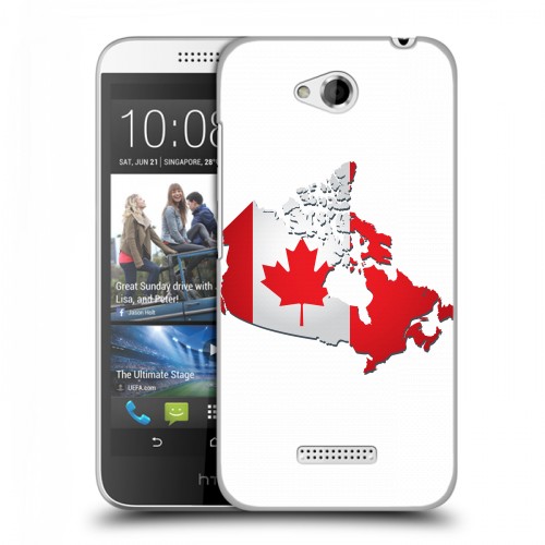 Дизайнерский пластиковый чехол для HTC Desire 616 Флаг Канады