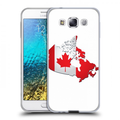 Дизайнерский пластиковый чехол для Samsung Galaxy E5 Флаг Канады