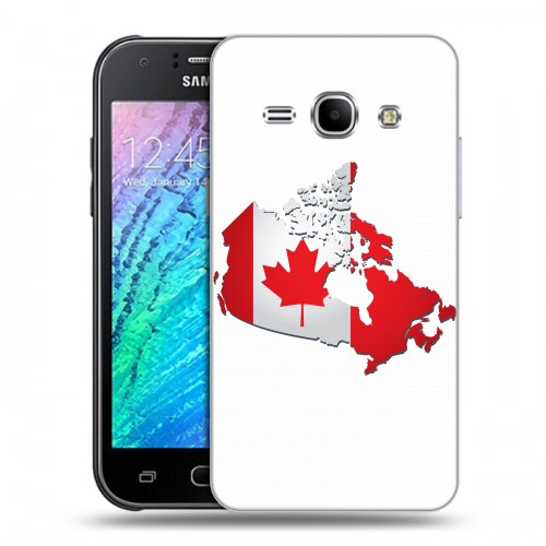 Дизайнерский пластиковый чехол для Samsung J1 Флаг Канады