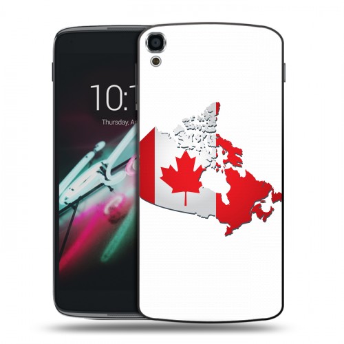 Дизайнерский пластиковый чехол для Alcatel One Touch Idol 3 (5.5) Флаг Канады