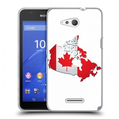 Дизайнерский пластиковый чехол для Sony Xperia E4g Флаг Канады
