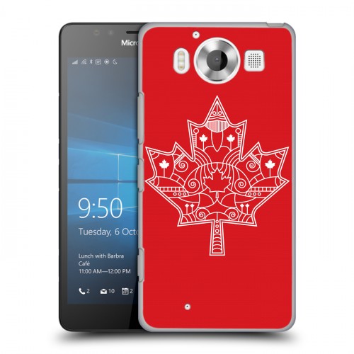 Дизайнерский пластиковый чехол для Microsoft Lumia 950 Флаг Канады