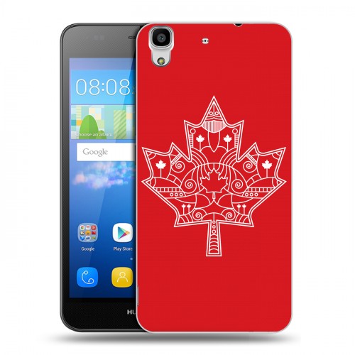 Дизайнерский пластиковый чехол для Huawei Y6 Флаг Канады