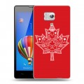 Дизайнерский силиконовый чехол для Huawei Honor 3 Флаг Канады