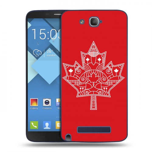 Дизайнерский пластиковый чехол для Alcatel One Touch Hero Флаг Канады