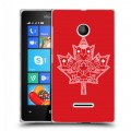 Дизайнерский пластиковый чехол для Microsoft Lumia 435 Флаг Канады