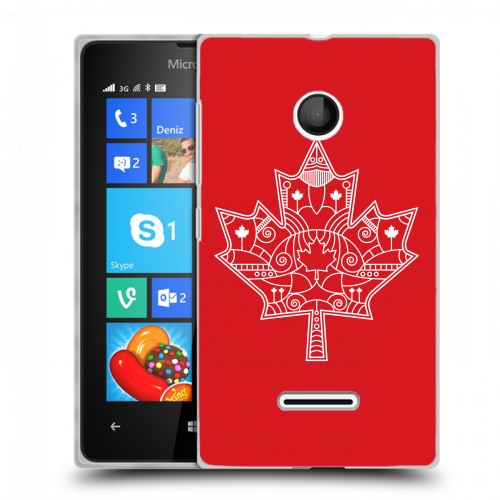 Дизайнерский пластиковый чехол для Microsoft Lumia 435 Флаг Канады