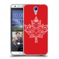 Дизайнерский пластиковый чехол для HTC Desire 620 Флаг Канады