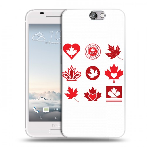 Дизайнерский пластиковый чехол для HTC One A9 Флаг Канады