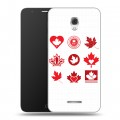 Дизайнерский пластиковый чехол для Alcatel Pop 4 Plus Флаг Канады
