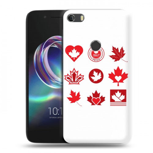 Дизайнерский силиконовый чехол для Alcatel Idol 5 Флаг Канады