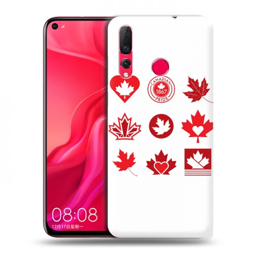 Дизайнерский пластиковый чехол для Huawei Nova 4 Флаг Канады
