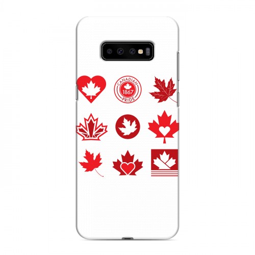 Дизайнерский пластиковый чехол для Samsung Galaxy S10 Plus Флаг Канады