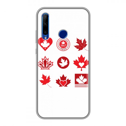 Дизайнерский силиконовый чехол для Huawei Honor 10i Флаг Канады