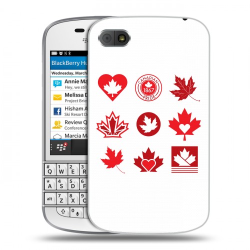 Дизайнерский пластиковый чехол для BlackBerry Q10 Флаг Канады