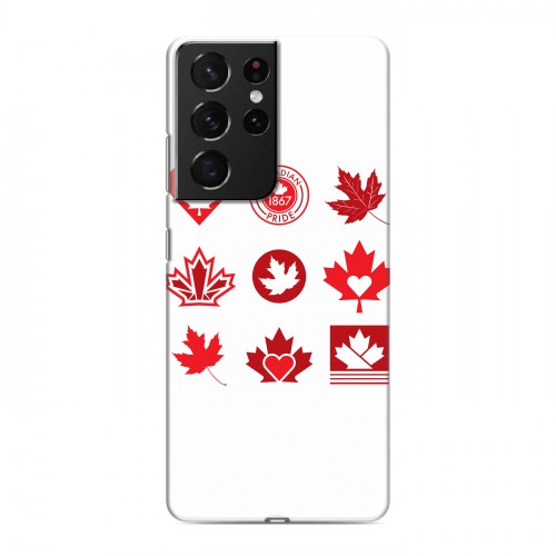 Дизайнерский пластиковый чехол для Samsung Galaxy S21 Ultra Флаг Канады