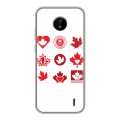 Дизайнерский пластиковый чехол для Nokia C20 Флаг Канады