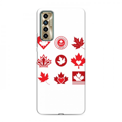 Дизайнерский силиконовый чехол для Tecno Camon 17P Флаг Канады