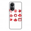 Дизайнерский пластиковый чехол для Huawei Honor X7 Флаг Канады