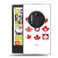 Дизайнерский пластиковый чехол для Nokia Lumia 1020 Флаг Канады