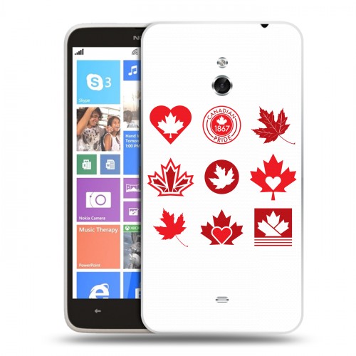 Дизайнерский пластиковый чехол для Nokia Lumia 1320 Флаг Канады