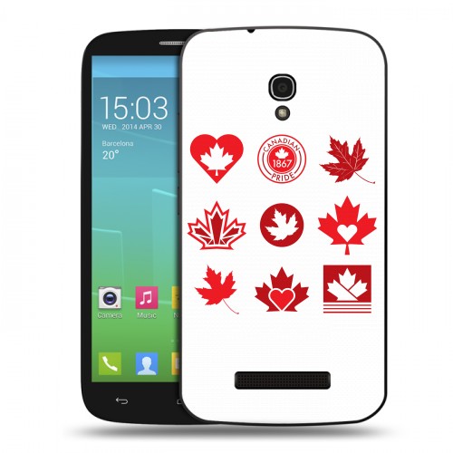 Дизайнерский пластиковый чехол для Alcatel One Touch Pop S9 Флаг Канады