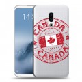 Полупрозрачный дизайнерский пластиковый чехол для Meizu 16th Plus Флаг Канады