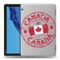 Полупрозрачный дизайнерский силиконовый чехол для Huawei MediaPad T5 Флаг Канады