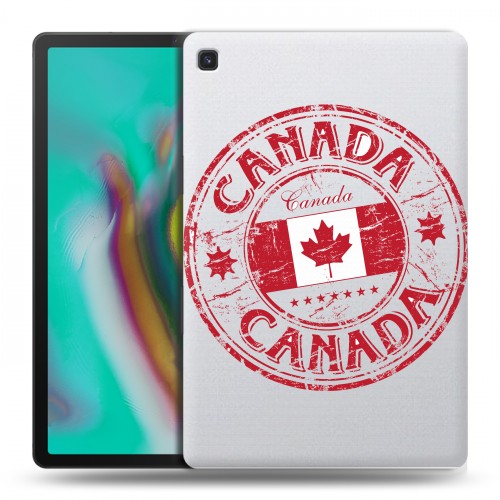 Полупрозрачный дизайнерский пластиковый чехол для Samsung Galaxy Tab S5e Флаг Канады