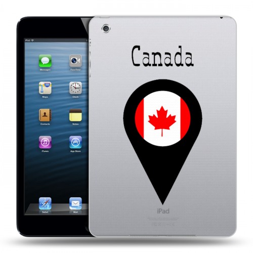 Полупрозрачный дизайнерский пластиковый чехол для Ipad Mini Флаг Канады