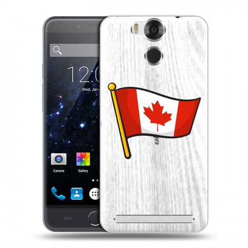 Полупрозрачный дизайнерский пластиковый чехол для Ulefone Power Флаг Канады