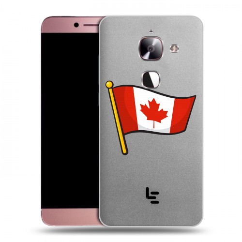 Полупрозрачный дизайнерский пластиковый чехол для LeEco Le 2 Флаг Канады