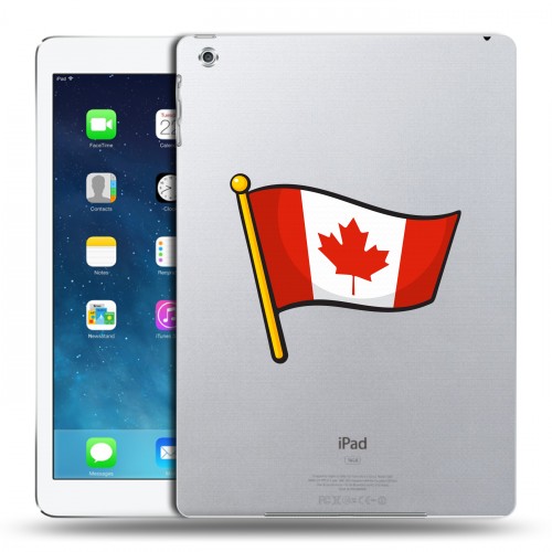 Полупрозрачный дизайнерский пластиковый чехол для Ipad (2017) Флаг Канады