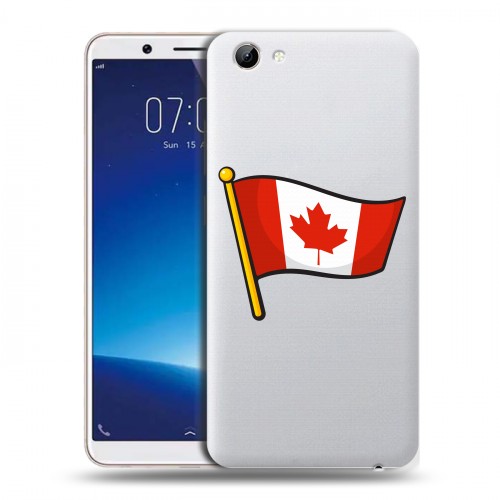 Полупрозрачный дизайнерский пластиковый чехол для Vivo Y71 Флаг Канады
