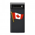 Полупрозрачный дизайнерский силиконовый чехол для Google Pixel 6 Флаг Канады