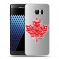 Полупрозрачный дизайнерский пластиковый чехол для Samsung Galaxy Note 7 Флаг Канады
