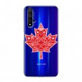 Полупрозрачный дизайнерский пластиковый чехол для Huawei Honor 20 Флаг Канады