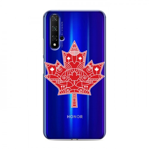 Полупрозрачный дизайнерский пластиковый чехол для Huawei Honor 20 Флаг Канады