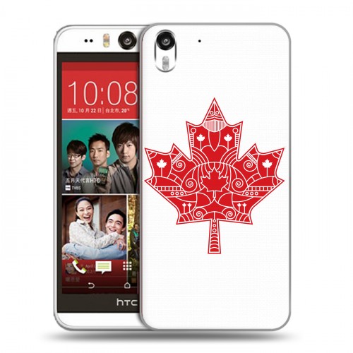 Полупрозрачный дизайнерский силиконовый чехол для HTC Desire Eye Флаг Канады