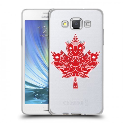 Полупрозрачный дизайнерский пластиковый чехол для Samsung Galaxy A5 Флаг Канады