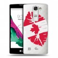 Полупрозрачный дизайнерский пластиковый чехол для LG G4c Флаг Канады