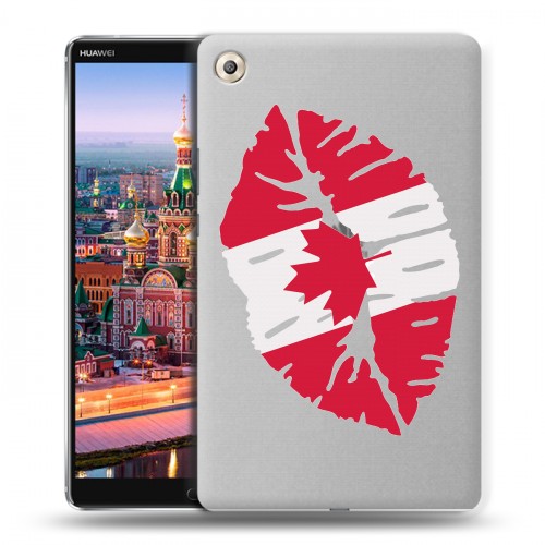 Полупрозрачный дизайнерский пластиковый чехол для Huawei MediaPad M5 8.4 Флаг Канады
