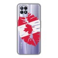 Полупрозрачный дизайнерский силиконовый чехол для Realme 8i Флаг Канады